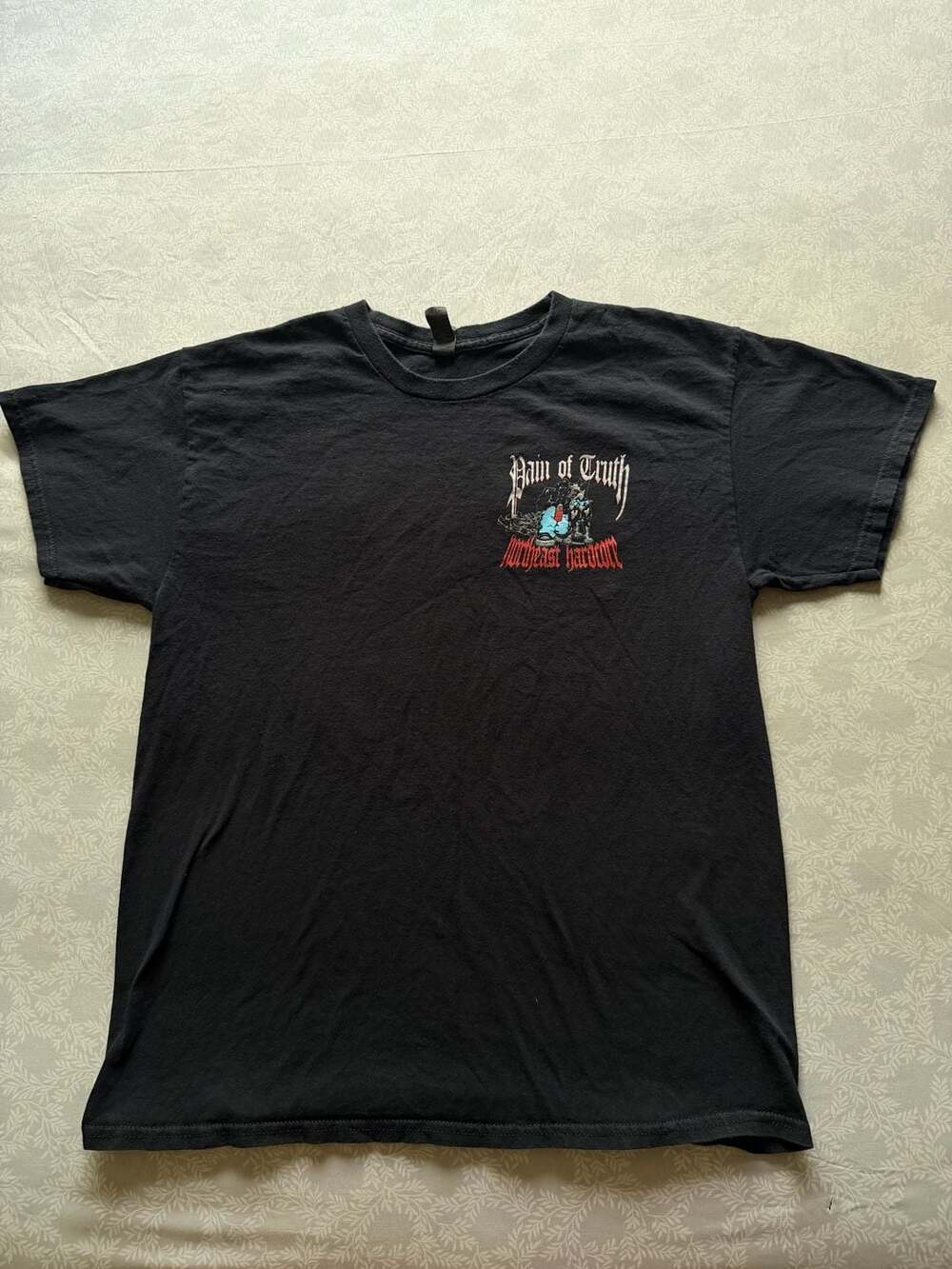 Gildan Pain of Truth Northeast Hardcore Band T-Shirt Size Large Black